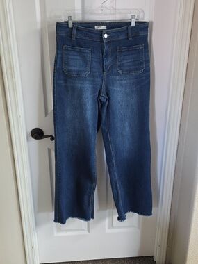 Oat New York Dark Blue Wide-Leg / High-Rise Jeans